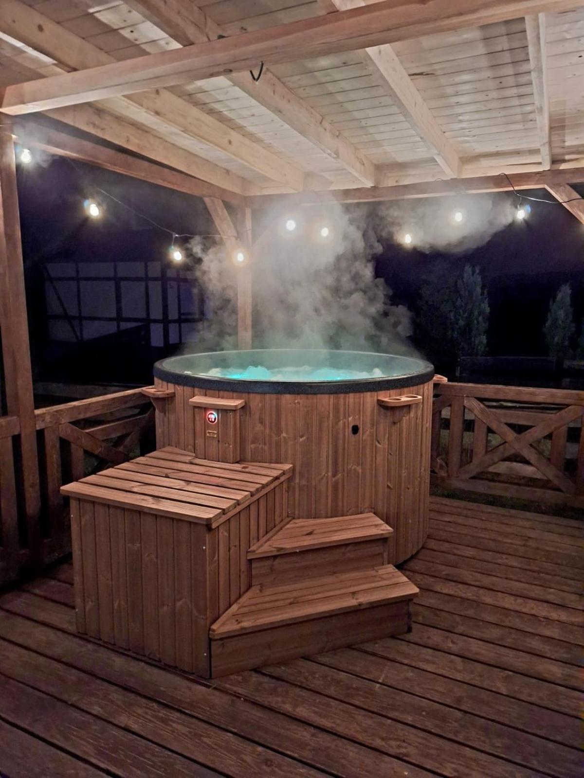 Pastelowy Domek Z Balia Elektryczna Z Jacuzzi Zalakowo ภายนอก รูปภาพ